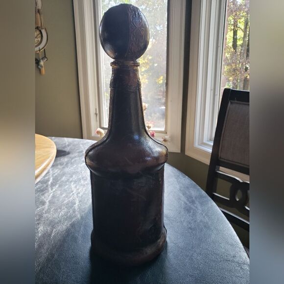 Vtg Leather Wrapped Bottle - Picture 5 of 11
